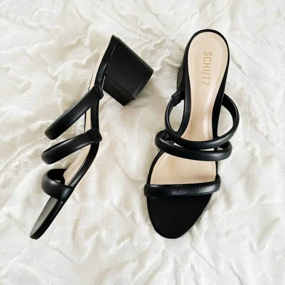 Schutz Olly Block Heel Sandal Size 10.5